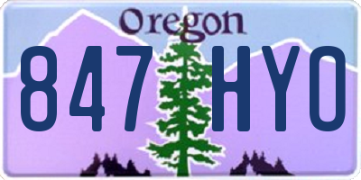 OR license plate 847HYO