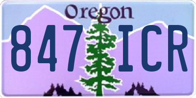 OR license plate 847ICR