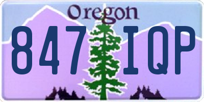 OR license plate 847IQP