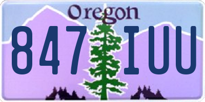 OR license plate 847IUU