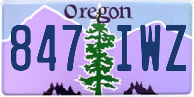 OR license plate 847IWZ