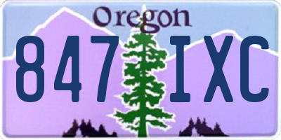 OR license plate 847IXC