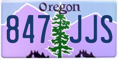 OR license plate 847JJS