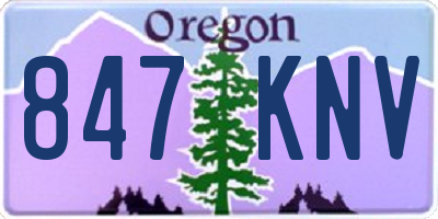 OR license plate 847KNV
