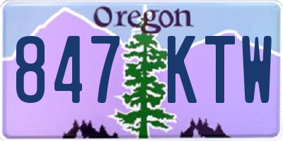 OR license plate 847KTW