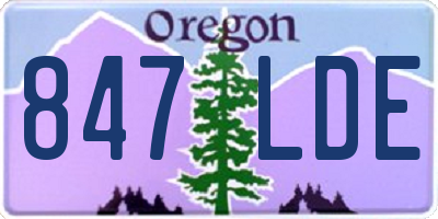 OR license plate 847LDE