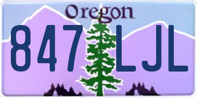 OR license plate 847LJL