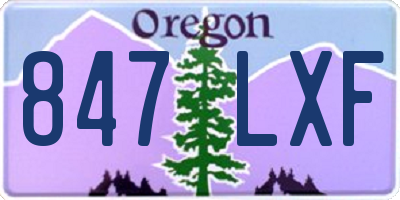 OR license plate 847LXF