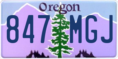 OR license plate 847MGJ
