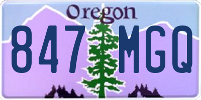 OR license plate 847MGQ