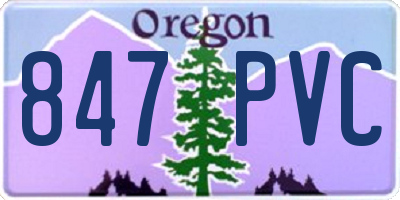 OR license plate 847PVC
