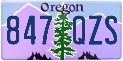 OR license plate 847QZS