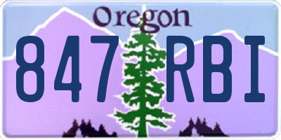 OR license plate 847RBI