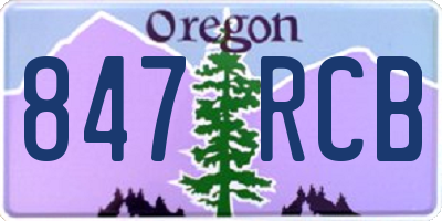 OR license plate 847RCB