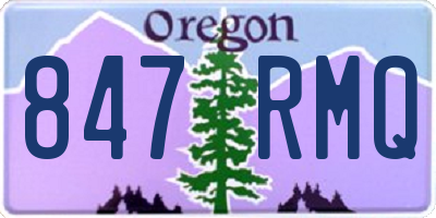 OR license plate 847RMQ