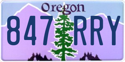 OR license plate 847RRY