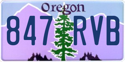 OR license plate 847RVB