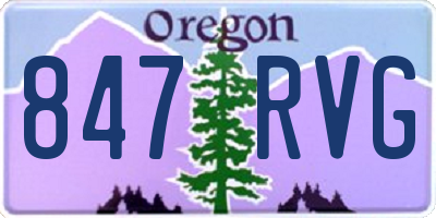 OR license plate 847RVG