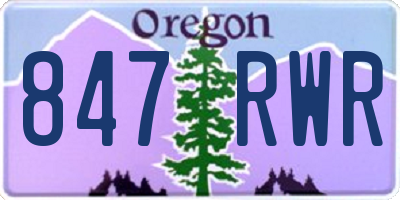 OR license plate 847RWR