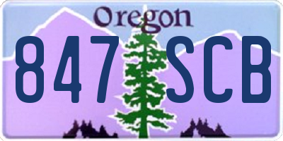 OR license plate 847SCB