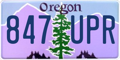 OR license plate 847UPR