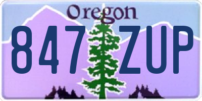 OR license plate 847ZUP