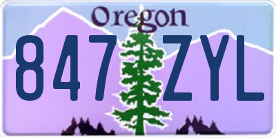 OR license plate 847ZYL