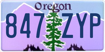 OR license plate 847ZYP