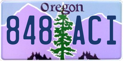 OR license plate 848ACI