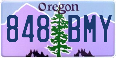 OR license plate 848BMY