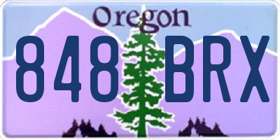 OR license plate 848BRX