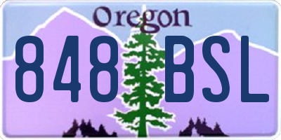 OR license plate 848BSL