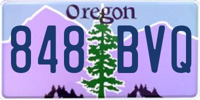 OR license plate 848BVQ
