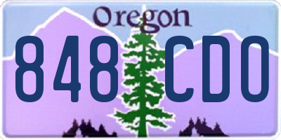 OR license plate 848CDO