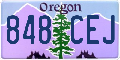 OR license plate 848CEJ