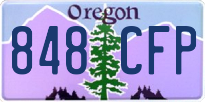OR license plate 848CFP