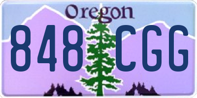 OR license plate 848CGG