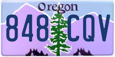 OR license plate 848CQV