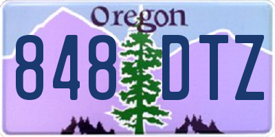 OR license plate 848DTZ