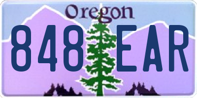 OR license plate 848EAR