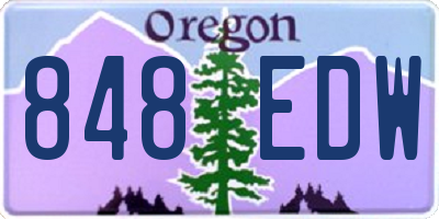 OR license plate 848EDW