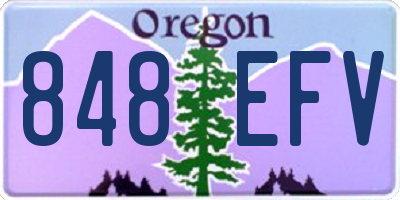 OR license plate 848EFV