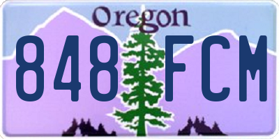 OR license plate 848FCM