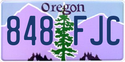 OR license plate 848FJC
