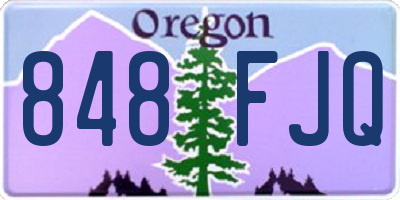 OR license plate 848FJQ