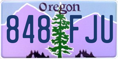 OR license plate 848FJU