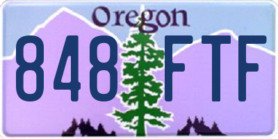 OR license plate 848FTF