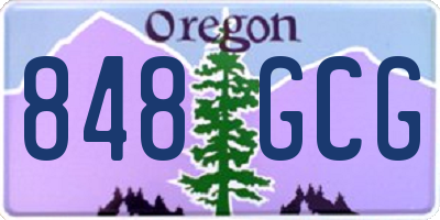 OR license plate 848GCG