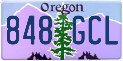 OR license plate 848GCL