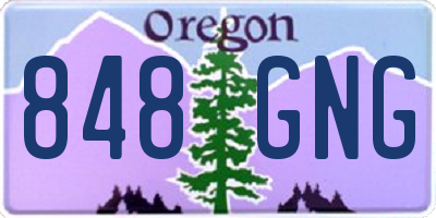 OR license plate 848GNG
